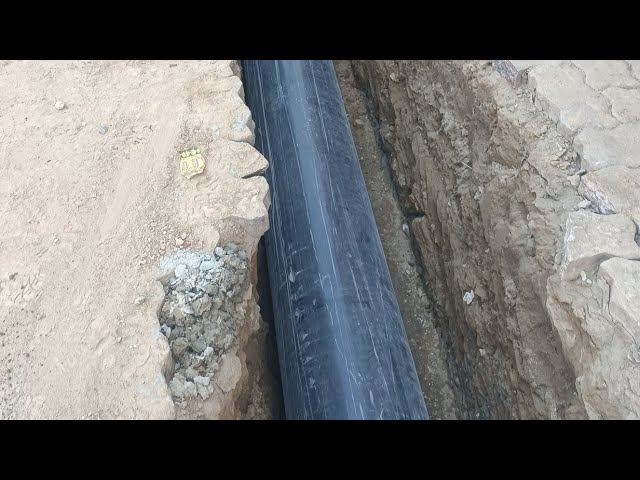 Drainage New pipe line installation complete process dia of pipe 12 inches