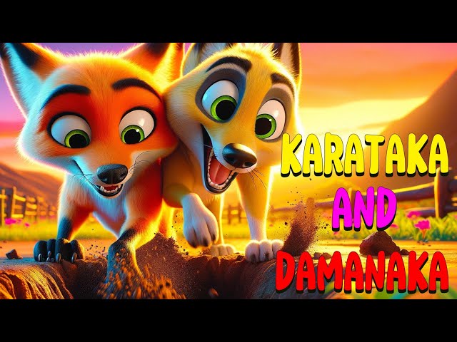 Karataka and Damanaka The Jackals' Tale | children's fairy tales | Learning English | Panchatantra