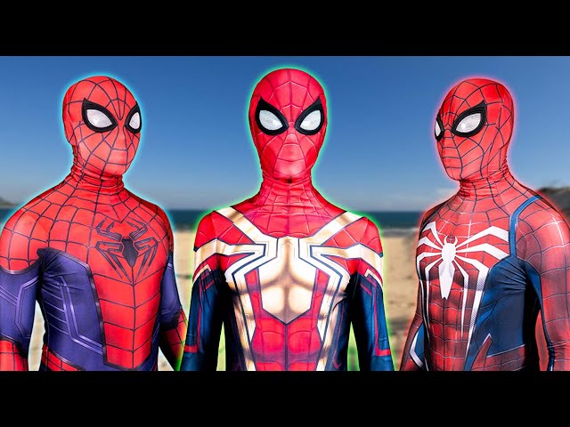 TEAM SPIDER-MAN vs Their Vacation || Funny Beach Day Ever || SUPERHERO in Real Life Video