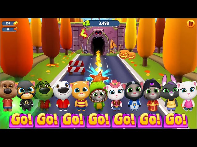 Talking Tom Gold Run New Update Halloween - Discover All the Characters Sea Stars Event