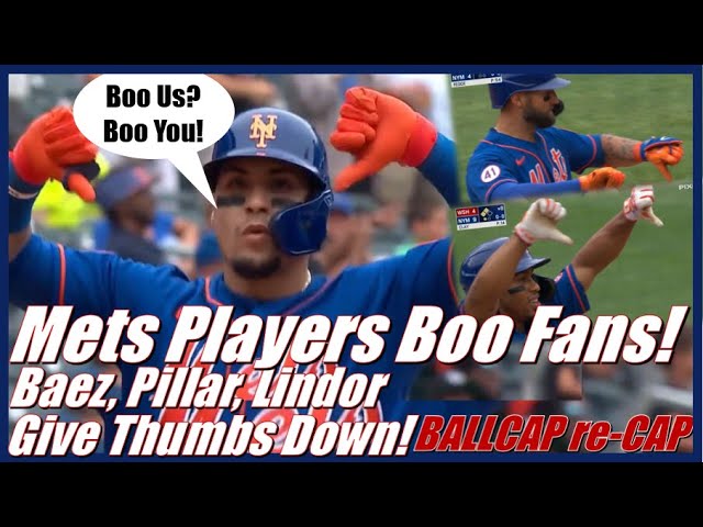 Mets Players, Javier Baez, Kevin Pillar & Francisco Lindor Give Mets Fans Thumbs Down During Game!