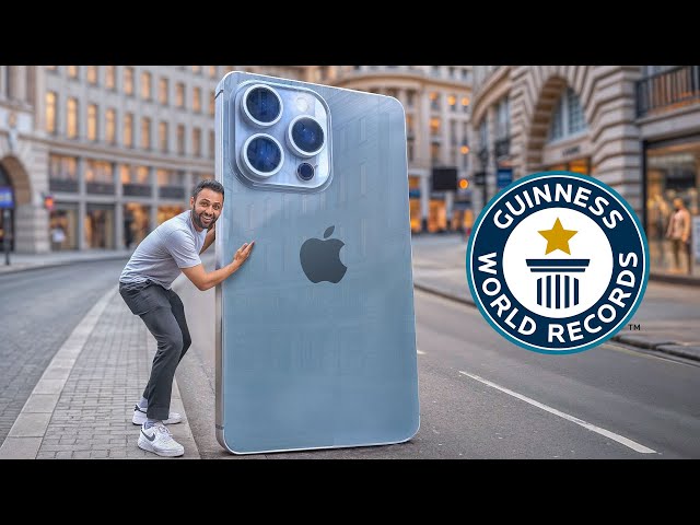 Largest iPhone Ever Made feat. Mrwhosetheboss - Guinness World Records