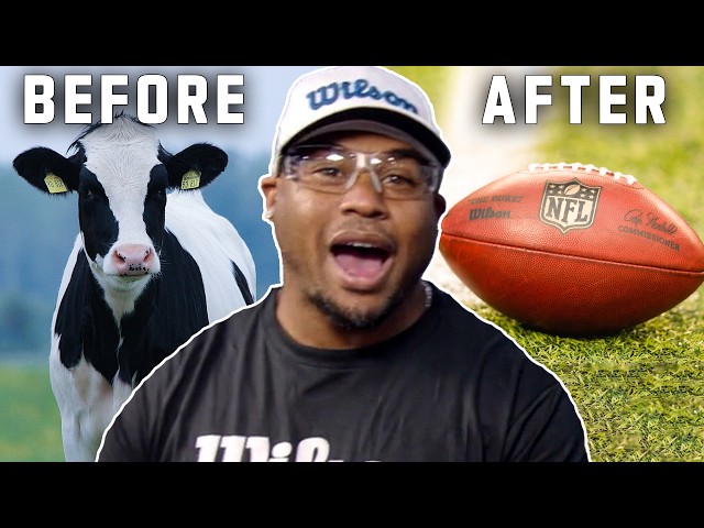 Steve Smith Sr. Learns How Footballs are Made | Most Interesting Jobs