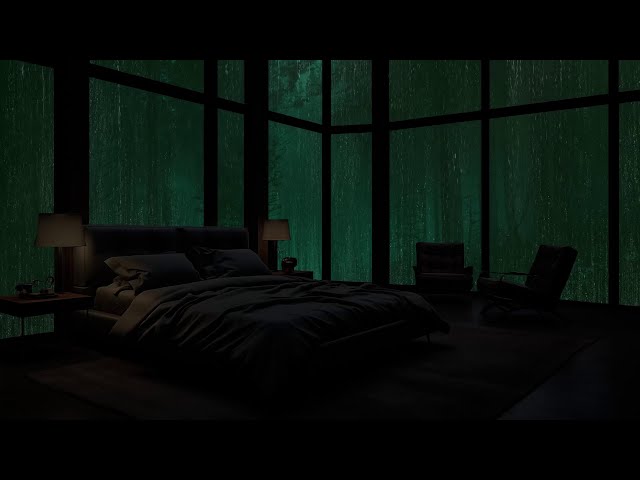 Cozy Bedroom Cabin with Rainforest Sounds 🌧 Relaxing Rain for Deep Sleep and Relaxation