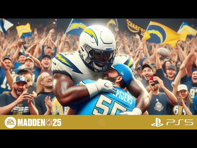 ⚡ Chargers vs Titans - Week 10 NFL Football 🏈 | Madden 25 PS5 Gameplay! | Mundo Gamer Brasil