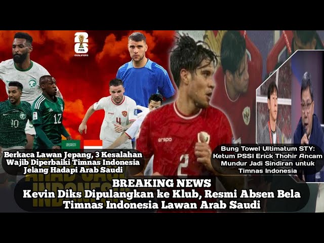 BREAKING NEWS: Kevin Diks Dipulangkan ke Klub, Resmi Absen Bela Timnas Indonesia Lawan Arab Saudi