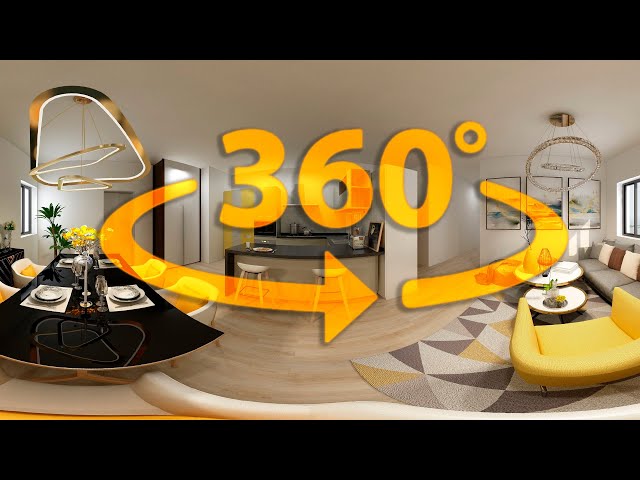 4K Interior 360 VR 3D Panorama  Living Room for a Contemporary Style INTERIOR COLOR TRENDS 2021