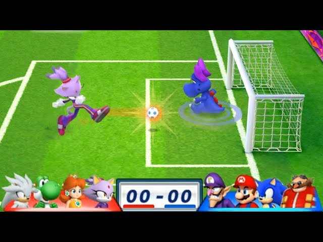 Mario & Sonic At The London 2012 Olympic Games Football #108 With Blaze, Daisy, Yoshi, Silver