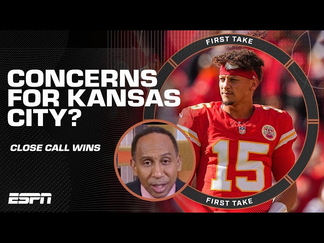 Stephen A. is 'CONCERNED' about  the Chiefs' close wins 😬| First Take