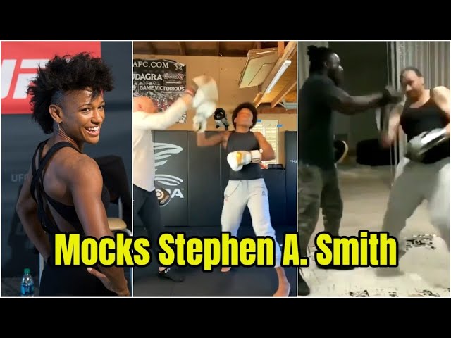 UFC fighter Angela Hill mocks Stephen A. Smith with perfect parody