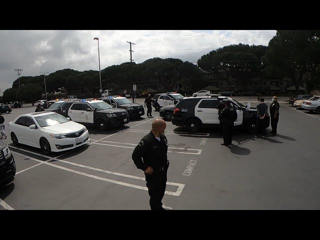 PART 3/3 Half of #LAPD show up for a guy with a gun. Spoiler alert there was no gun. (360° VIDEO)