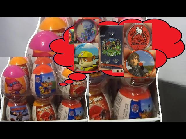 18 Paw Patrol toys Trolls toys Angry Birds toys Hello Kitty toys Surprise Eggs Opening #109