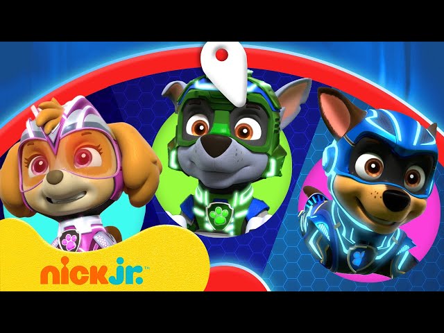 PAW Patrol Mighty Pups Spin the Wheel! w/ Rocky, Chase & Skye | Games For Kids | Nick Jr.