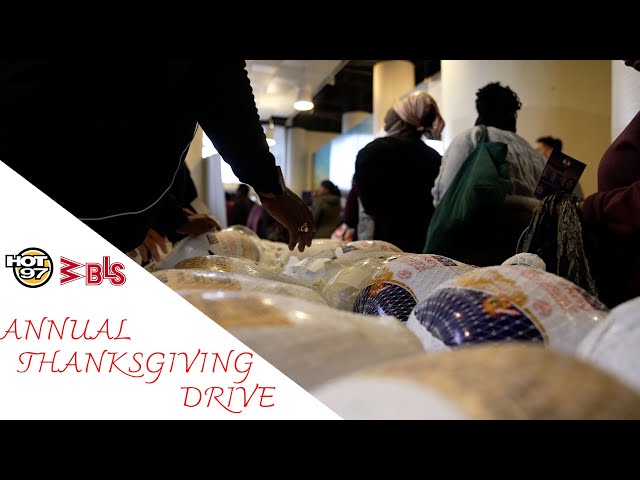 HOT 97 Annual Thanksgiving Drive at Tracey Towers in The Bronx