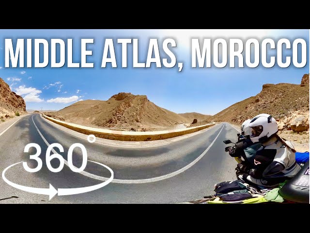 Morocco 360° | Motorcycle Ride in the Middle Atlas Mountains 🇲🇦