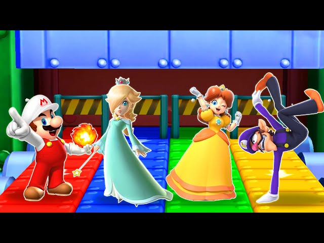 Mario Party: The Top 100 Minigames - Mario Fire Vs Rosalina Vs Daisy Vs Waluigi (Master Difficulty)