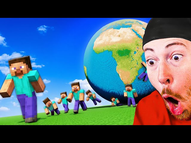 Big and Small Earths vs Steve (Funny Animation REACT)