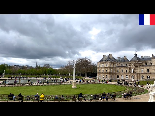 🇫🇷☁️【HDR 4K】Paris Walk - Les Gobelins to Saint Michel via Luxembourg Gardens (Mar 2024)