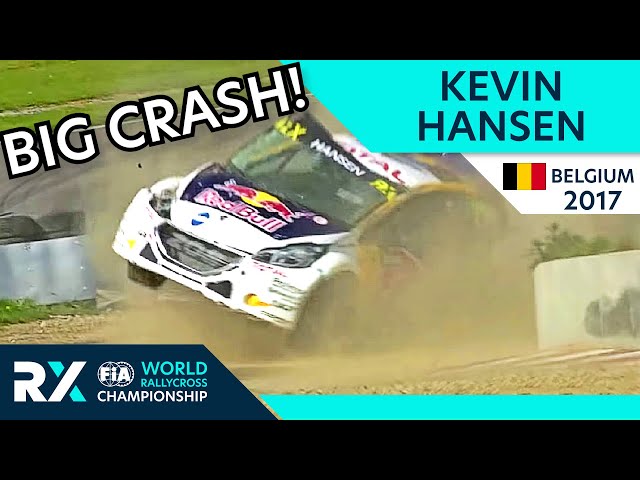 Kevin Hansen BIG CRASH at FIA World Rallycross of Belgium 2017. Big Rallycross Crash by Kevin Hansen