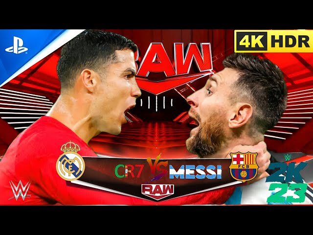 Ronaldo Vs Messi In Raw WWE2K23 gameplay in ps4 pro