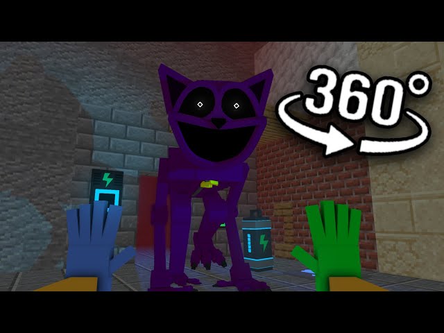 Poppy Playtime Chapter 3 - Minecraft 360° VR Animation (CatNap Chase Scene)