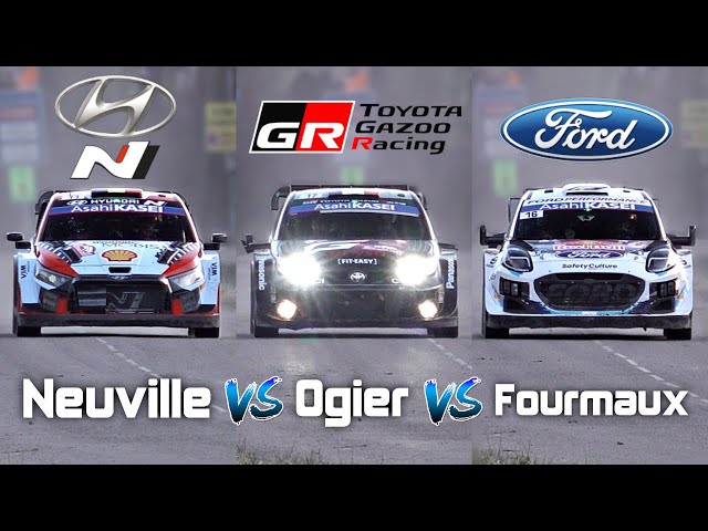 Neuville vs Ogier vs Fourmaux COMPARISON @ 2024 WRC Rallye Monte-Carlo | Hyundai vs Toyota vs Ford