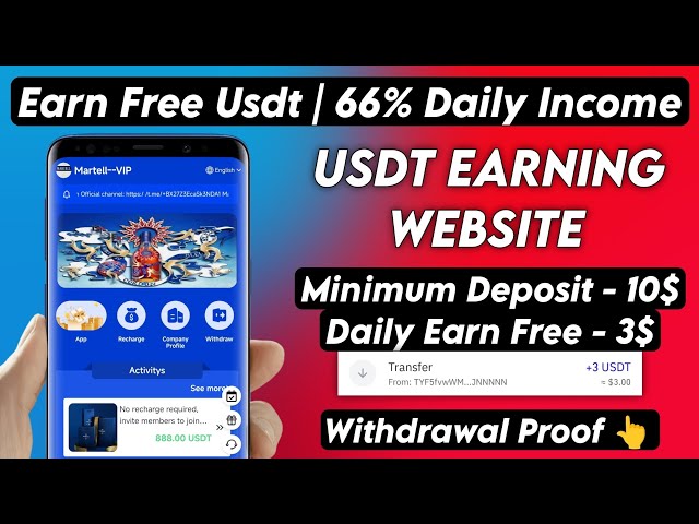 New Usdt Earning Site Usd Mining Site 2024 Best Investment Usdt Earning Website