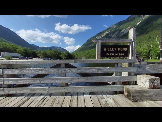 Sitting on the dam at Willey Pond 180 3D