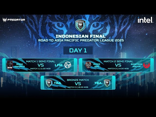 DAY 1 INDONESIAN FINAL : ROAD TO ASIA PACIFIC PREDATOR LEAGUE 2025!