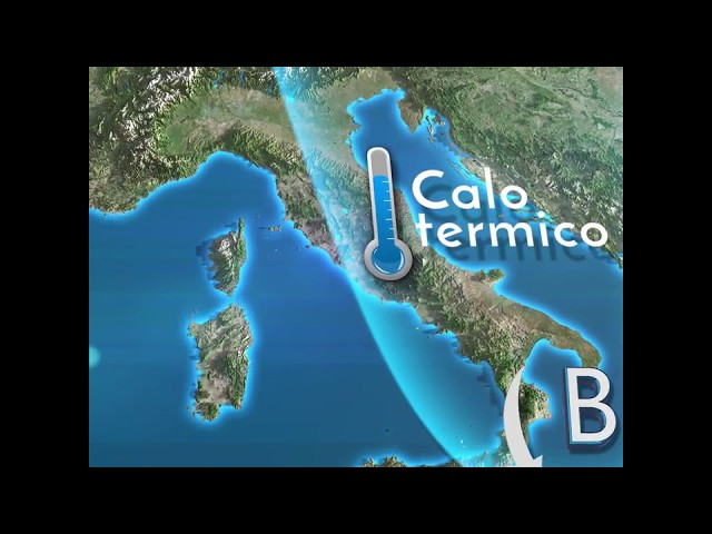 Weather forecast 3d graphics cold front