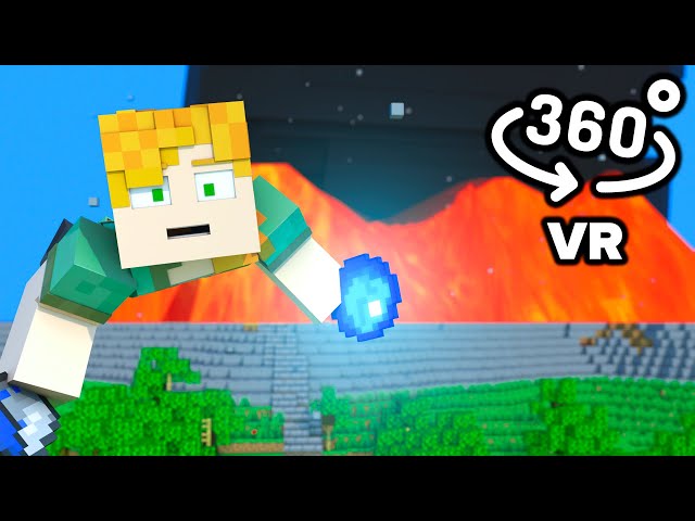 Volcano Eruption 360/VR Video - Minecraft Animation