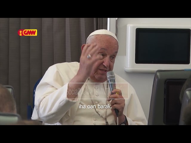 Papa Francisco klarifika termu Lafaek ne'ebe uza iha nia mensajen bainhira remata Misa iha Tasi-Tolu