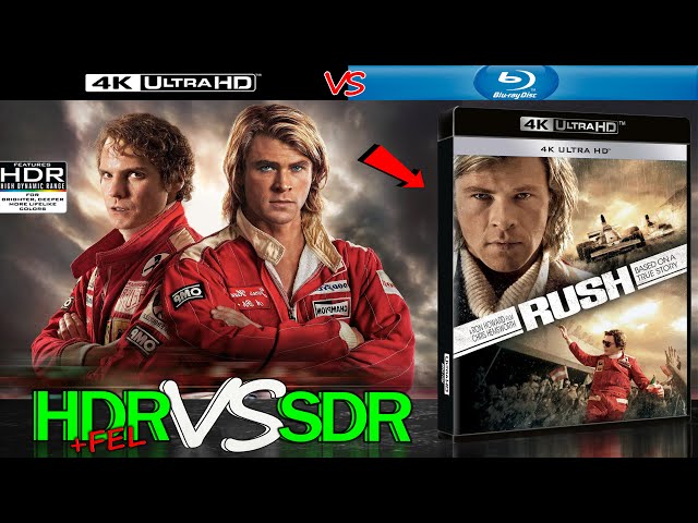 Rush 2013 HDR ANALYSIS 4K Blu Ray vs 1080p BD SDR 100nits #TRUE_DIFFERENCE #WATCH_IN_HDR