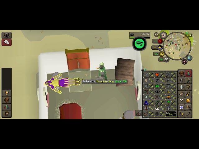 OSRS MOBILE - BLACKJACKING THIEVING WITH MENU ENTRY SWAPPER