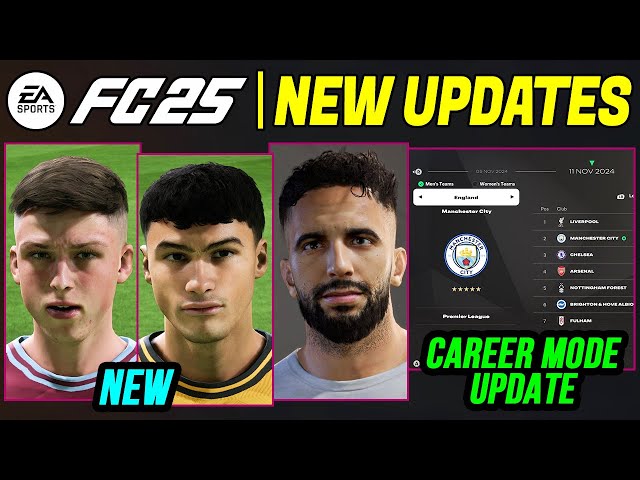 EA FC 25 NEWS | NEW Updates, Real Faces & *BIGGEST* Career Mode UPDATE ✅