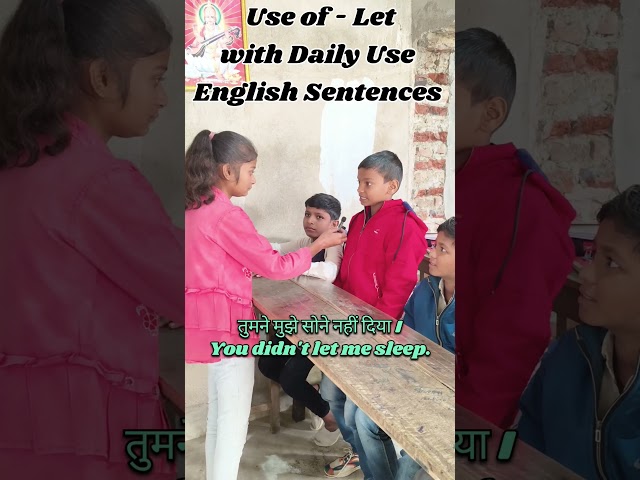 Use Of - LET || Basic Daily Use English Sentences|| Important Daily Use English Sentences ||