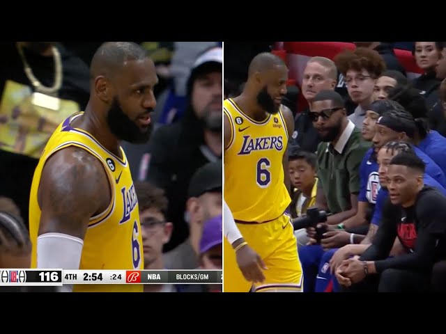 LeBron James Stares Down Russell Westbrook 👀