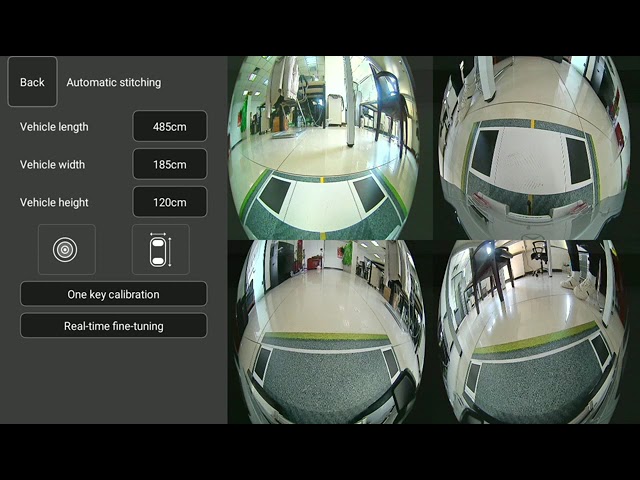 vehicle 360 cameras setup and calibration