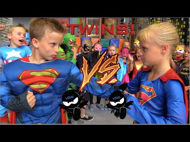 BOYS vs GIRLS! Super Birthday Bash! Twin Ninja Kidz!