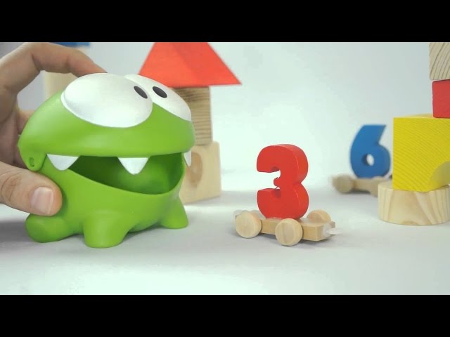 CANDY FEAST! Om-Nom Monster Frog (Cut The Rope) - Learn to Count - NUMBER TRAIN Videos for Kids