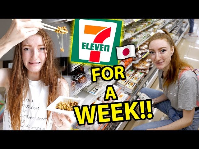 I ONLY ATE FOOD FROM 7-ELEVEN IN JAPAN FOR A WEEK!!! Convenience Store Challenge in Tokyo 2019