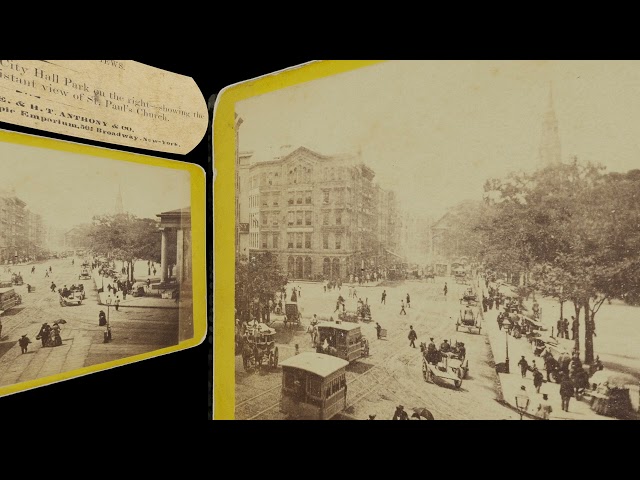 Park Row, from Tryon Row, NYC 1860s (VR 3D still-image)