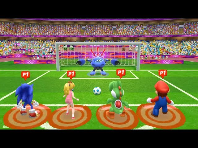 Mario & Sonic At The London 2012 Olympic Games Football- Penalty Shoot (All Character)