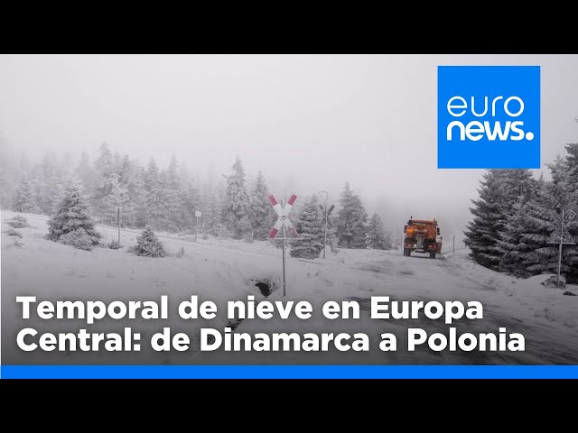 La nieve llega a Europa Central: Temporal desde Dinamarca hasta Polonia