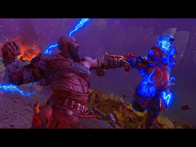 God of war Ragnarok TRUE level 1 Kratos Vs Thor Final battle GMGOW+ ALL Burdens