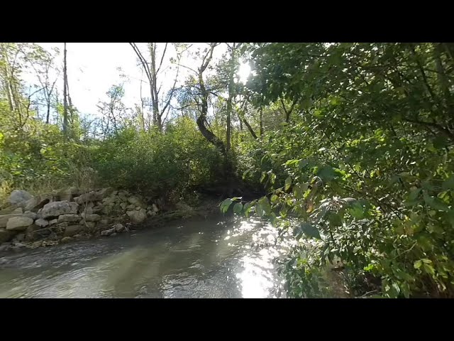 Lovely Waters of Eagle Creek Park Reservoir and Creek #1 of 2 - Video Collage 3D VR180 (180 Degrees)