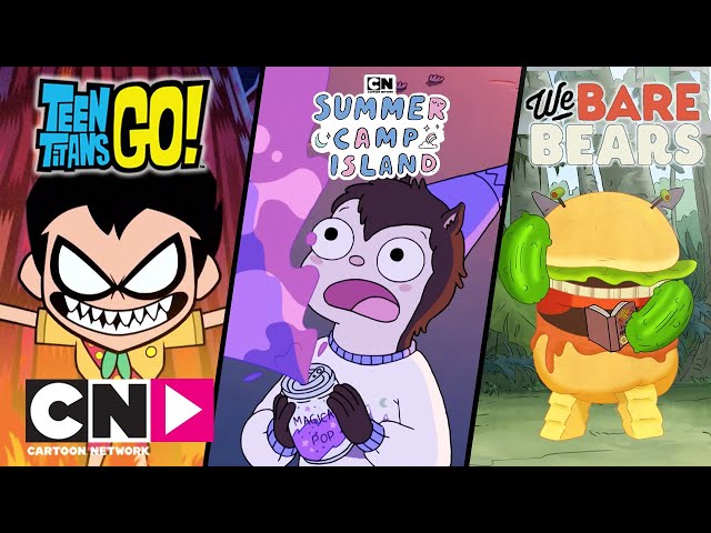 Mladí Titáni, do toho! + Táborový ostrov + Mezi námi medvědy | Výlet pod stan | Cartoon Network