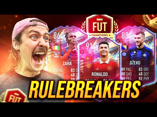 BEST POSSIBLE RULEBREAKERS TEAM inc *91 Ronaldo, 88 Dzeko, 86 Zaha* in FUT CHAMPS - FIFA 23