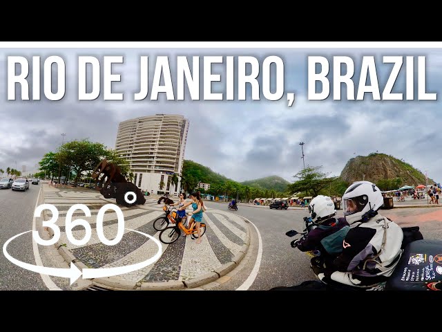 360° Motorcycle Ride in Rio de Janiero, Brazil 🇧🇷 (Copacabana Beach)