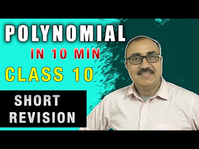 Polynomial In 10 Min | Class 10